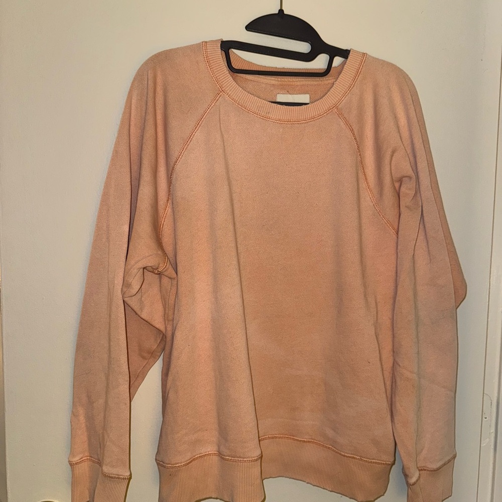 American Eagle Outfitters Light Coral Crew Neck Sweater